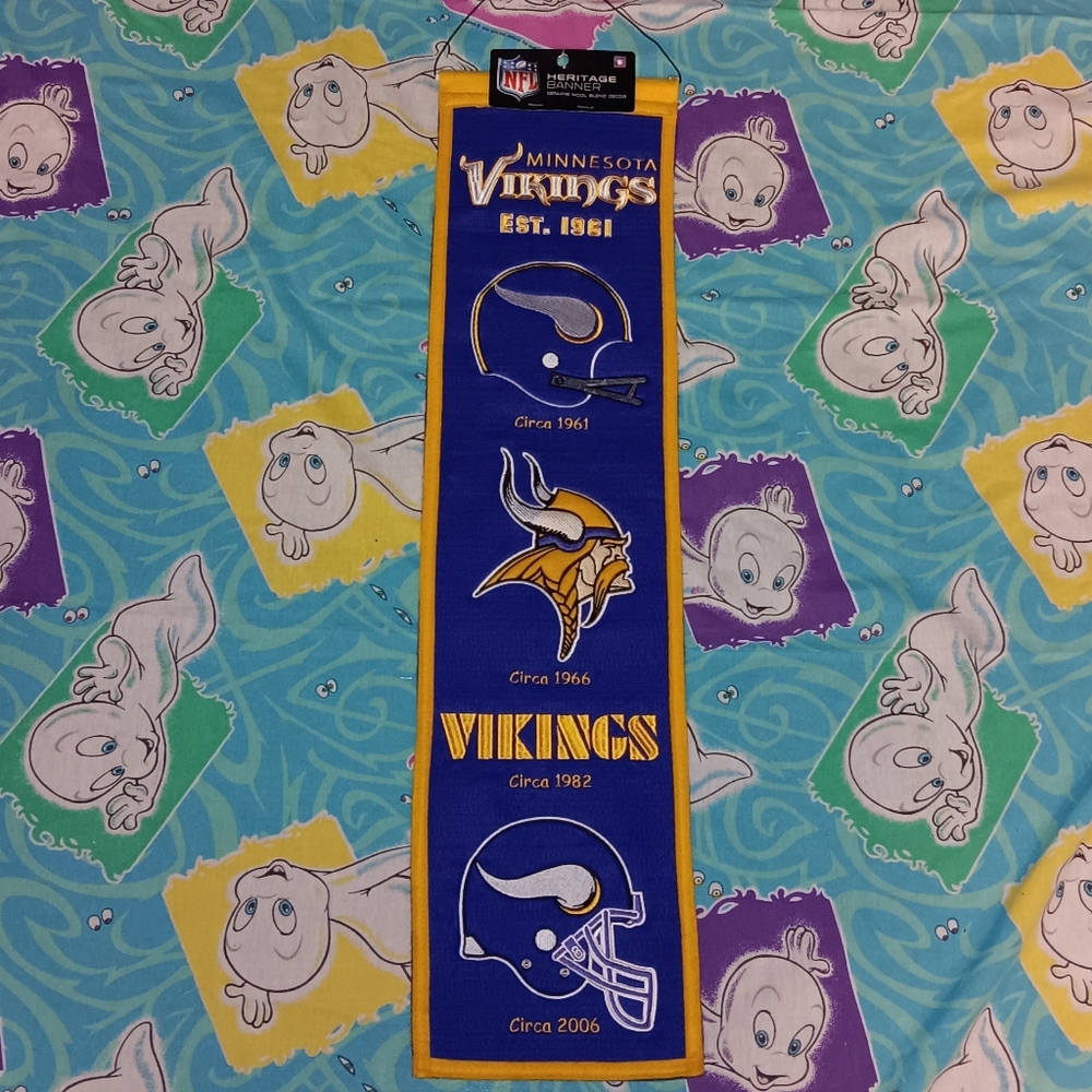 New Minnesota Vikings Wool Banner Flag Postwe NFL Football